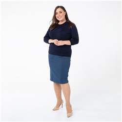 Джемпер, трикотаж, темно-синий