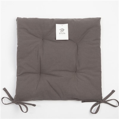 Подушка на стул «Этель» Kitchen, 42×42 см, серая
