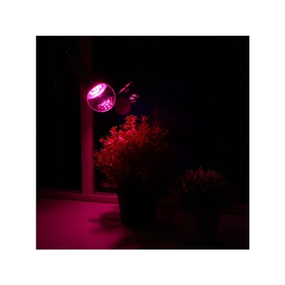 Фитолампа для растений Luazon Lighting, светодиодная, А60, E27, 9 Вт, IP44, 220 В, 270°, мультиспектральная