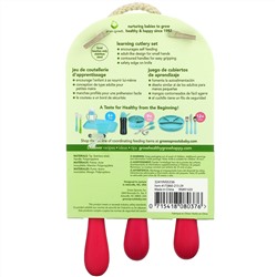 Green Sprouts, Learning Cutlery Set, Pink