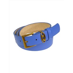 Ремень женский  из искусственной кожи, цвет голубой