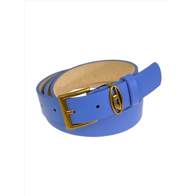 Ремень женский  из искусственной кожи, цвет голубой