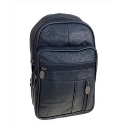 Сумка мужская через плечо из натуральной кожи, цвет черный