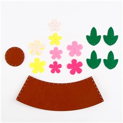 Набор для творчества. Букет из фетра в горшочке «Яркие цветочки»