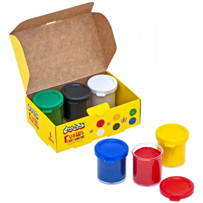 Гуашь  6цв 17мл ДЛЯ САМЫХ МАЛЕНЬКИХ ХУДОЖНИКОВ ГКМ06-17 Каляка-Маляка