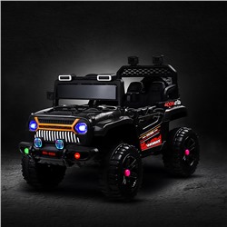 Электромобиль детский "Супер машина" (цвет черный)