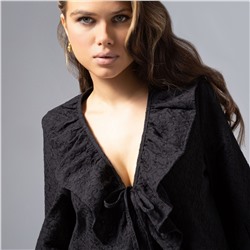 Блуза из хлопка, Пленительная грация (черная)