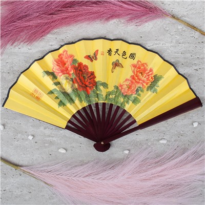 Веер 27 см бамбуковая основа / 622-9 /уп 5/600/