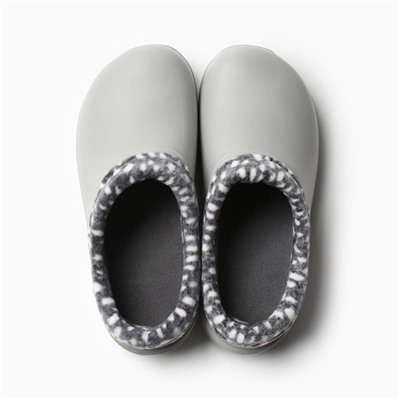 Галоши женские утепленные «Коро с отворотом», размер 40, серые