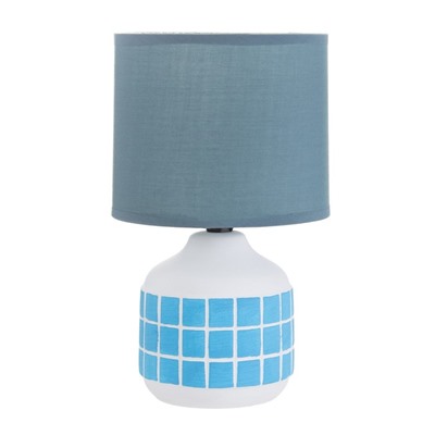 Настольная лампа «Гликерия» E14 40 Вт бело-синяя 15×15×27 см RISALUX