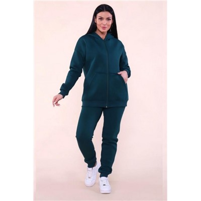 688 Костюм с начесом ZIP (Изумрудный)
