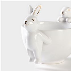 Салатник Доляна «Зайка в золотом», 240 мл, 15.5×10×10 см