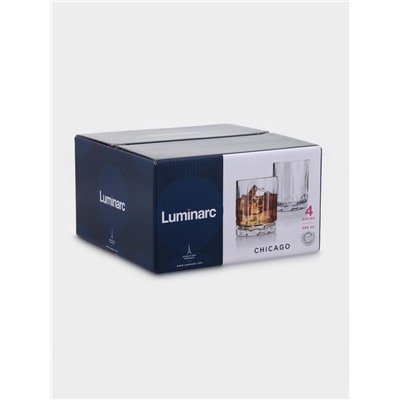Набор стаканов Luminawrc «Чикаго», 300 мл, 4 шт., стекло, прозрачный
