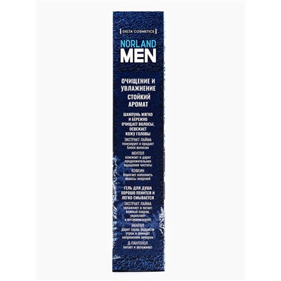 Подарочный набор мужской Norland Men Ice Freshness, гель для душа 250 мл, шампунь 250 мл