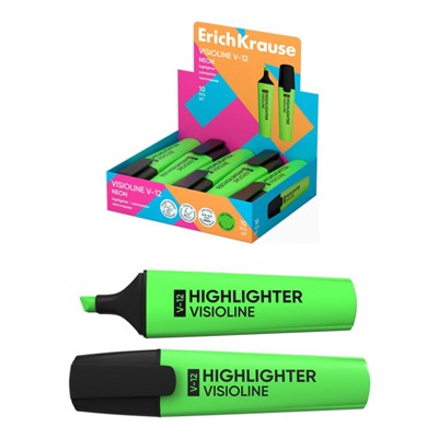 Текстовыделитель VisioLine® Неон  V-12 0,6-5,2мм зеленый 32497 ErichKrause