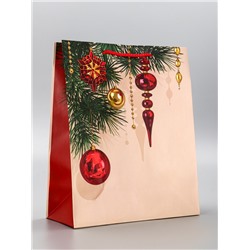 Пакет подарочный новогодний ламинированный, «Атмосфера Нового Года», 26×12×32 см