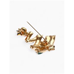 Брошь новогодняя «Ёлка», серпантин, загадай желание, разноцветная в золоте