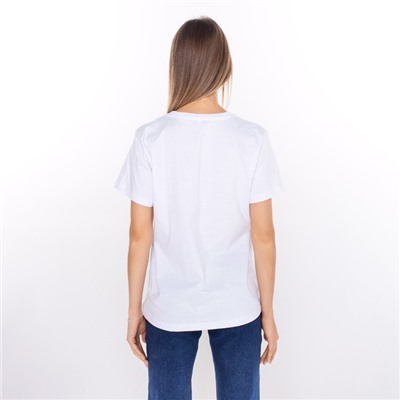 Футболка женская «Дракон», принт белый, чёрный, размер 46