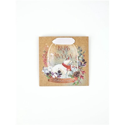 Набор пакетов подарочных новогодних «Верь в чудеса», 3 шт., 14×14×9 см, 22×22×11 см, 30×30×12 см