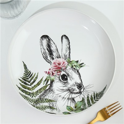 Тарелка керамическая «Зайка», 22.5 см, Dolce Ceramo
