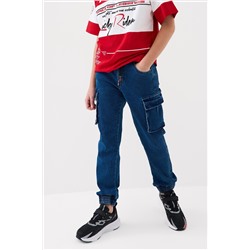 Брюки текстильные джинсовые для мальчиков PLAYTODAY, 1241593