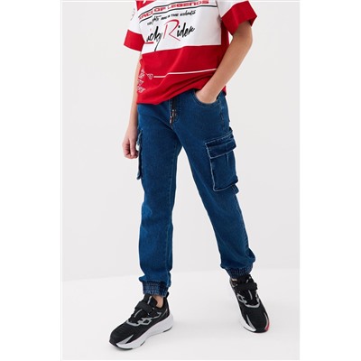 Брюки текстильные джинсовые для мальчиков PLAYTODAY, 1241593