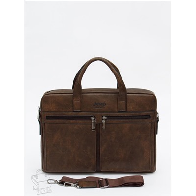 Портфель мужской 6677-3 coffee Jeep в Новосибирске