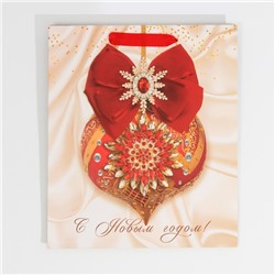 Пакет подарочный новогодний ламинированный «С Новым годом», ML 23×27×11.5 см