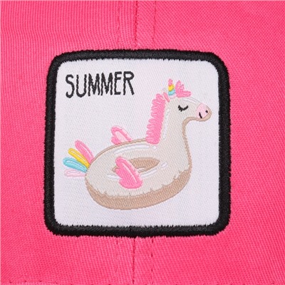 Кепка детская Summer, розовая, р-р 52-54, 5-7 лет