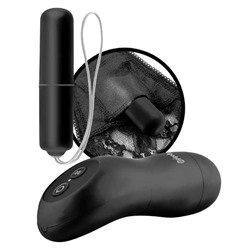 Трусики с силиконовым вибратором Limited Edition Black размера Plus Size