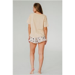 Пижама с шортами домашняя Тигрята бежевый НАТАЛИ, 1062256