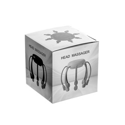 Массажер для головы LEM-32, электрический, мурашка, вибрационный, АКБ, белый