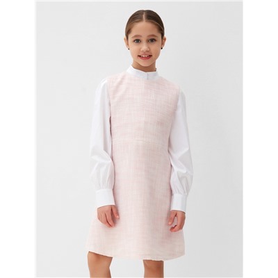 Платье нарядное для девочки MINAKU: PartyDress, прямое, рост 152-158 см, розовое