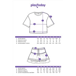 Комплект (Футболка+Юбка-шорты) PLAYTODAY, 1074795