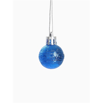 Ёлочные игрушки «Наоми», шары новогодние, d=3 см, набор 24 шт., синий