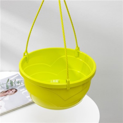 Кашпо для цветов подвесное с прикорневым поливом «Мальва», 4.7 л, цвет фисташковый