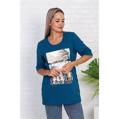 Футболка 786 с рисунком листья пальмы НАТАЛИ, 979120