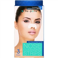 Nu-Pore, Полоски для чистки носа, 3 полоски