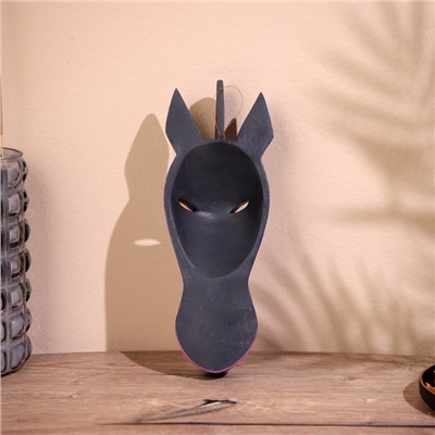 Маска «Зебра», 18 см, дерево, фиолетовая