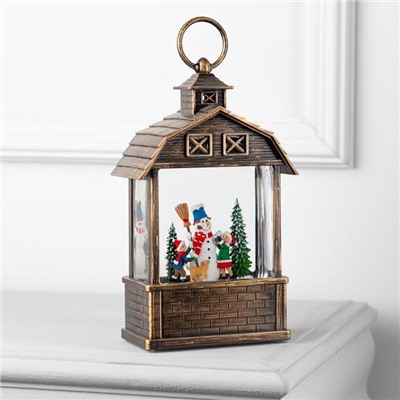 Светодиодная фигура «Дети и снеговик» 14×24×8 см, пластик, батарейки ААх3 (не в комплекте), USB, свечение тёплое белое