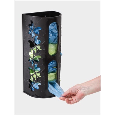 Корзина для пакетов Fly, 16,8×13,3×37,5 см, чёрный
