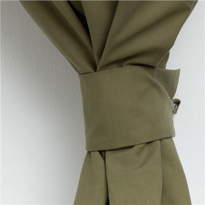 Шторы для кухни для кухни с подхватами «Этель» Kitchen, 150×180 см, комплект - 2 шт., зелёные