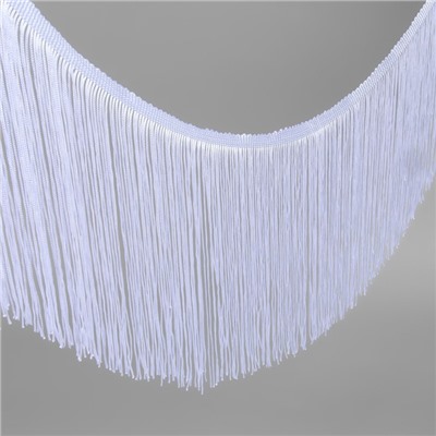 Тесьма декоративная «Бахрома», 20 см, 5±0.5 м, белая