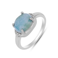 Кольцо, ларимар, Кабстон