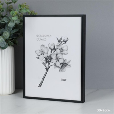 Фоторамка 30х40 алюминиевая / 205 чёрный /