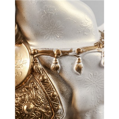 УЦЕНКА Фигура "Конь огненный" 40,5х36х15 см, белый с золотом