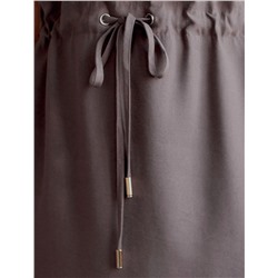 Платье-рубашка с кулиской на талии из плотного лиоцелла