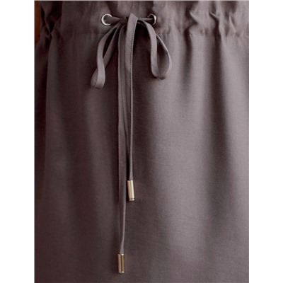 Платье-рубашка с кулиской на талии из плотного лиоцелла