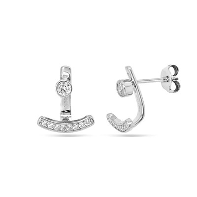 Серьги джекеты, куб.циркон., МЦВА229