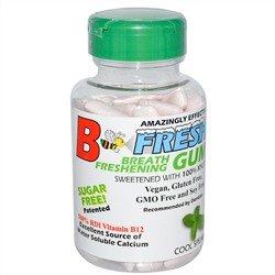 B-Fresh, Освежающие дыхание жевательные таблетки, прохладный вкус мяты, 100 штук